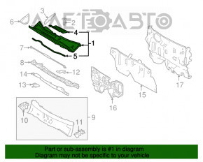 Grila stergatoarelor din plastic pentru Lexus NX200t NX300 NX300h 15-21