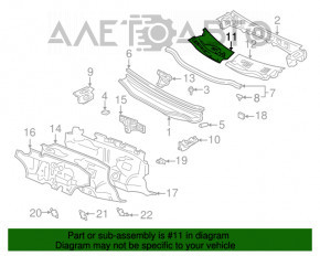 Решетка дворников левая пластик Lexus RX300 98-03