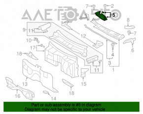 Grila stergatoarelor din plastic dreapta Lexus LS460 LS600h 07-12, capac, zgarieturi