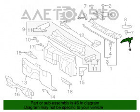 Capacul stergatoarelor de parbriz stanga pentru Lexus LS460 LS600h 07-12