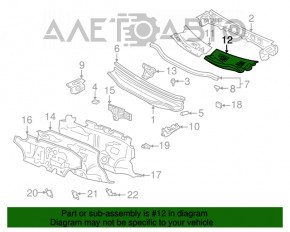 Grila stergatoarelor dreapta din plastic pentru Lexus RX300 98-03