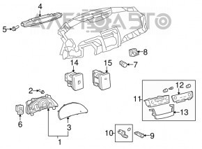 Controlul climatizării pentru Toyota Camry v40 07-09 hibrid, uzată.