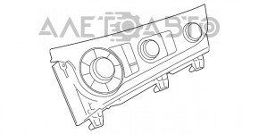 Controlul climatizării Toyota Sienna 11-14 gri s-a decolorat