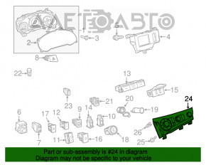 Controlul climatizării Toyota Sienna 11-14 gri s-a decolorat