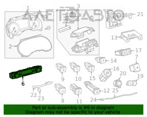 Controlul climatizării pentru Toyota Highlander 20-22 pe un ecran de 8", automat, cu încălzire și ventilare pentru scaune