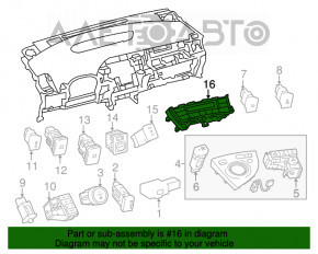 Управление климат-контролем Toyota Prius 30 13-15 рест затерто стекло, царапины на кнопках