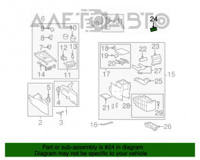 Controlul climatizării pentru rândul din spate al mașinii Toyota Highlander 11-13, uzat.