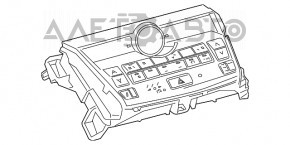 Controlul climatizării pentru Lexus NX300 NX300h 18-19 cu încălzire și ventilație.