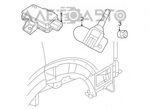 Blocul de control al presiunii în anvelope TPMS pentru Dodge Durango 11-12