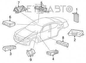 Modulul de control al cutiei de transfer Dodge Charger 15-20