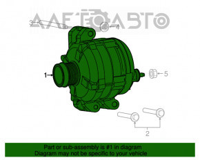 Генератор Jeep Grand Cherokee WK2 16-21 3.6 220 Amp