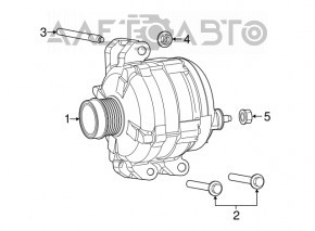 Генератор Jeep Grand Cherokee WK2 16-21 3.6 220 Amp