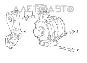 Generatorul Dodge Dart 13-16 2.0 2.4 ambreiajul de depășire blocat