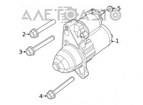 Стартер Jeep Cherokee KL 19-23 2.4