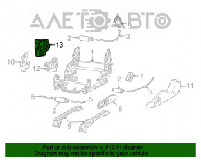 Butoanele de control pentru suportul lombar al scaunului șoferului Jeep Compass 17-