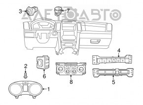 Tabloul de bord al Jeep Grand Cherokee WK2 11