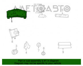 Tabloul de bord al Dodge Grand Caravan 11-20 cu 101K zgârieturi.