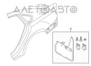 Bara de noroi spate dreapta VW Passat b8 16-19 SUA