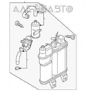 Канистра с углем абсорбер VW Passat b8 16-19 USA в сборе 3.6