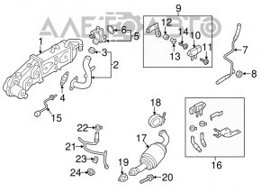 Tubul EGR cu furtun ondulat pentru VW Passat B7 12-15 2.0TDI