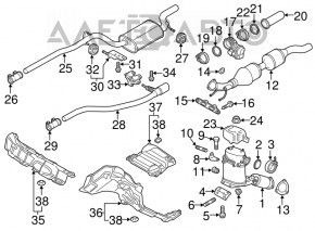 Глушитель задняя часть бочка VW Passat b7 12-15 USA diesel