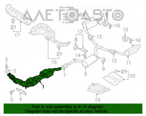 Tubul de admisie cu catalizator pentru VW Passat b7 12-15 USA 3.6