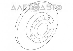 Placă de frână spate stânga VW Passat b8 16-19 USA 272/10mm