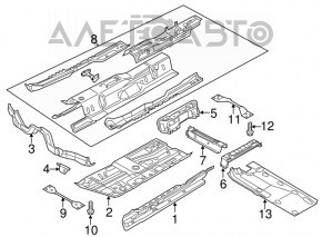 Защита днища левая VW Passat b8 16-19 USA новый OEM оригинал