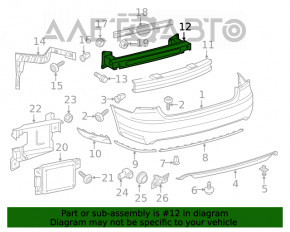 Amplificatorul pentru bara spate a VW Passat b7 12-15 USA este lovit.