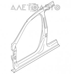 Bara metalica cu suport frontal dreapta pentru VW Passat b7 12-15 USA