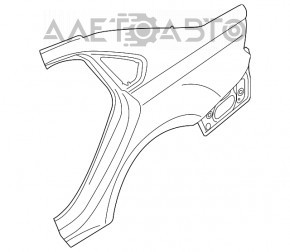 Aripa spate dreapta VW Passat b8 16-19 SUA grafit pe caroserie, lovituri.