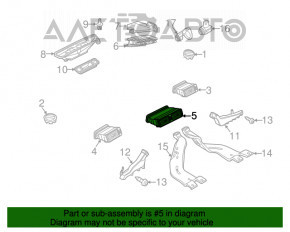 Tubul de aer al torpilei central VW Passat b7 12-15 SUA negru