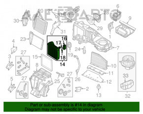 Evaporator VW Passat b8 16-19 SUA fără supapă