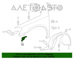 Suport aripi față stânga VW Passat b8 16-19 SUA mic