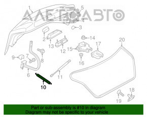 Пружина петли крышки багажника левая VW Passat b7 12-15 USA