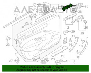 Mânerul ușii interior față stânga VW Passat b7 12-15 SUA nou original OEM