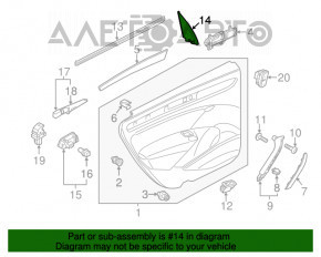 Накладка двери внутр задняя правая VW Passat b7 12-15 USA