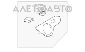 Capacul panoului frontal stânga VW Passat b8 16-19 SUA bej sub copac