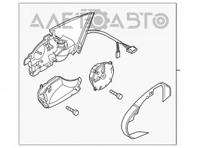 Oglindă laterală stângă VW Passat b8 16-19 USA BSM, semnalizator, grafit