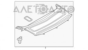 Полка задняя VW Passat b8 16-19 USA бежевая