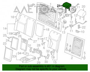 Suport pentru cap spate central VW Passat b7 12-15 SUA piele gri