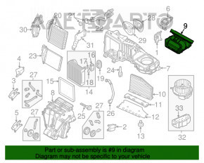 Arzător complet pentru VW Passat b7 12-15 SUA cu climatizare