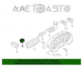 Кнопка освещения панели приборов VW Passat b7 12-15 USA