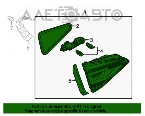 Lampa interioară pentru capacul portbagajului dreapta VW Passat b8 16-19 SUA, luminos