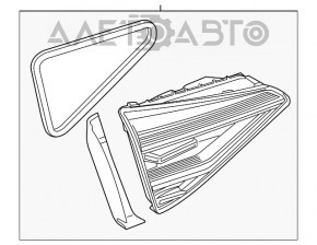 Фонарь внутренний крышка багажника правый VW Passat b8 16-19 USA LED светлый трещина в отражателе