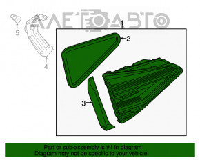 Lampa interioară pentru portbagaj dreapta VW Passat B8 16-19 SUA LED întunecat