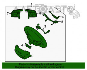 Volan gol Kia Niro 17-19 HEV, PHEV, cauciucuri, negru