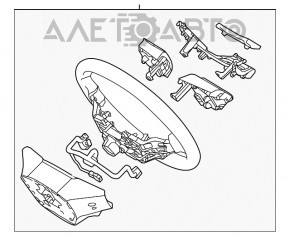 Volan gol Kia Sorento 16-18 din plastic negru.