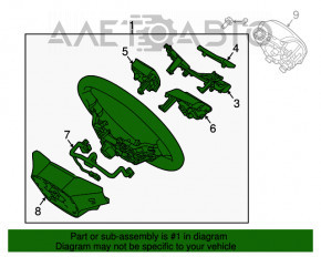 Volan gol Kia Sorento 16-18 plastic negru