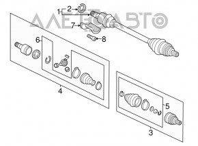 Ax cu came pentru roata din față dreapta VW Beetle 12-19 1.8T